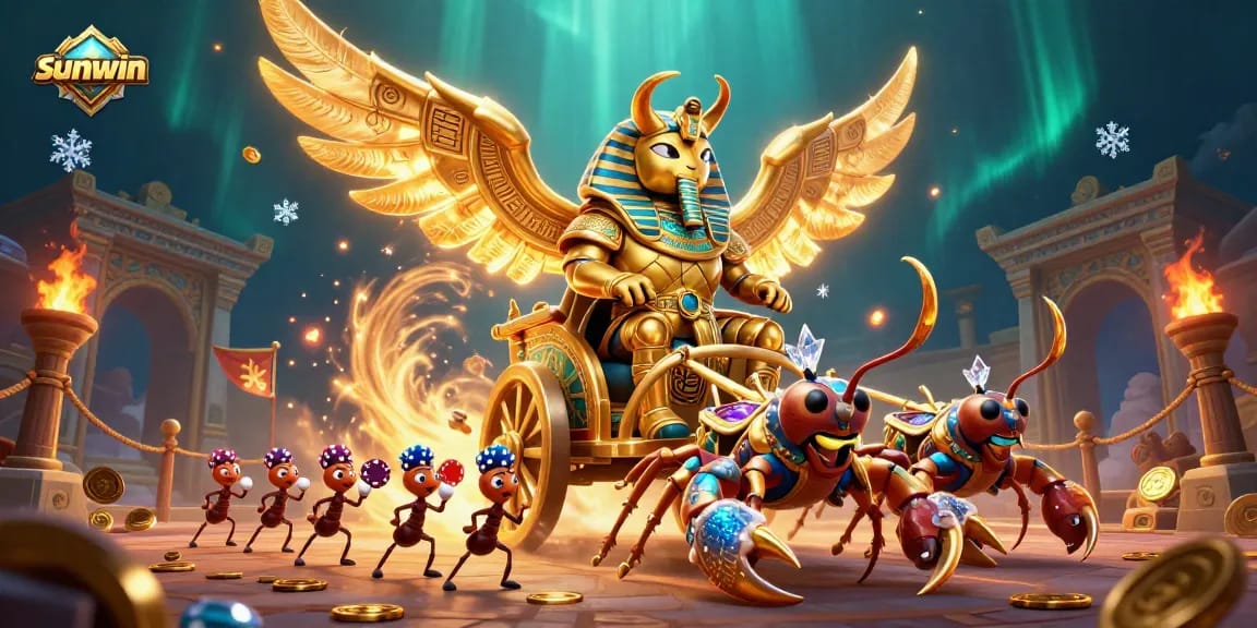 Experience thrilling gameplay with sunwin, showcasing vibrant casino action in ancient Egyptian style.