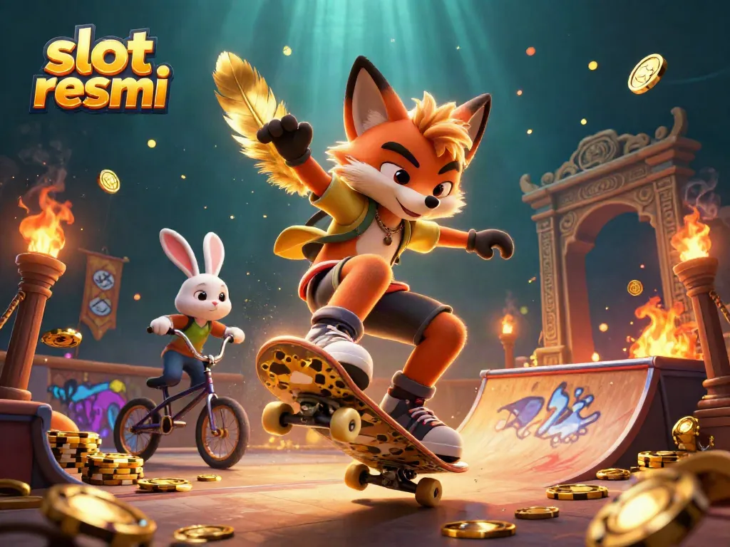 Experience thrilling gameplay at slot resmi with animated casino characters embodying excitement and wins.