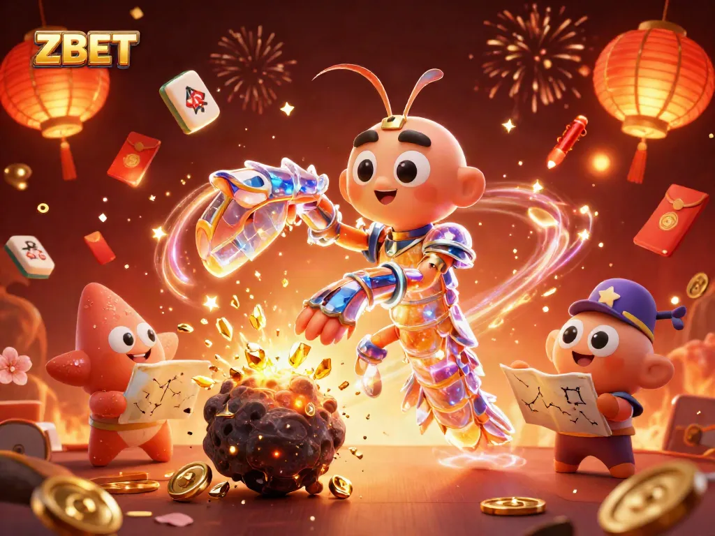ZBET soars with excitement as a galactic samurai battles an asteroid, bringing forth riches!