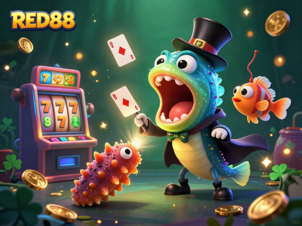 Join the thrilling fun at RED88 with dazzling slot machines and magical characters.