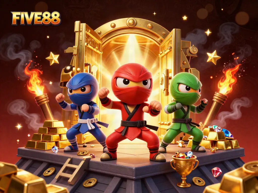 Engage with the thrilling FIVE88 casino experience as a ninja chameleon team delivers dynamic winning moves.