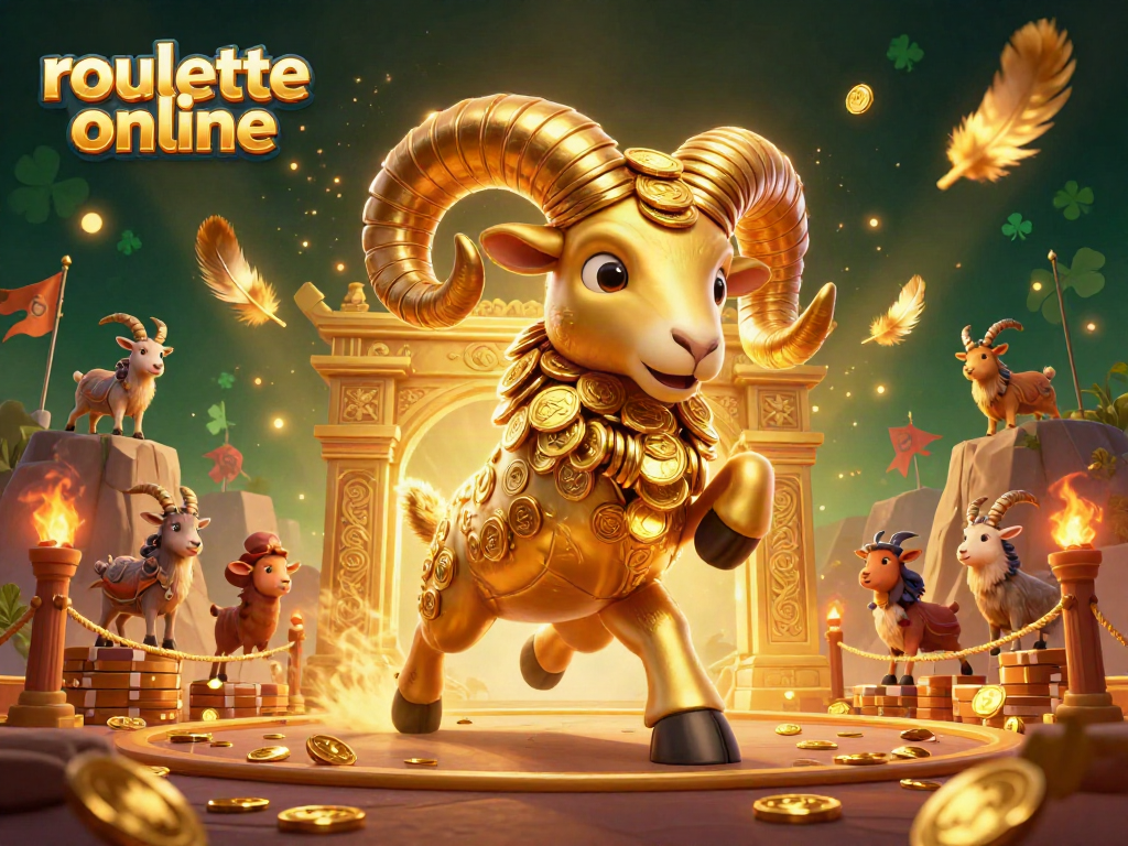 Experience the excitement of roullete online with dynamic 3D characters and a colorful casino backdrop.