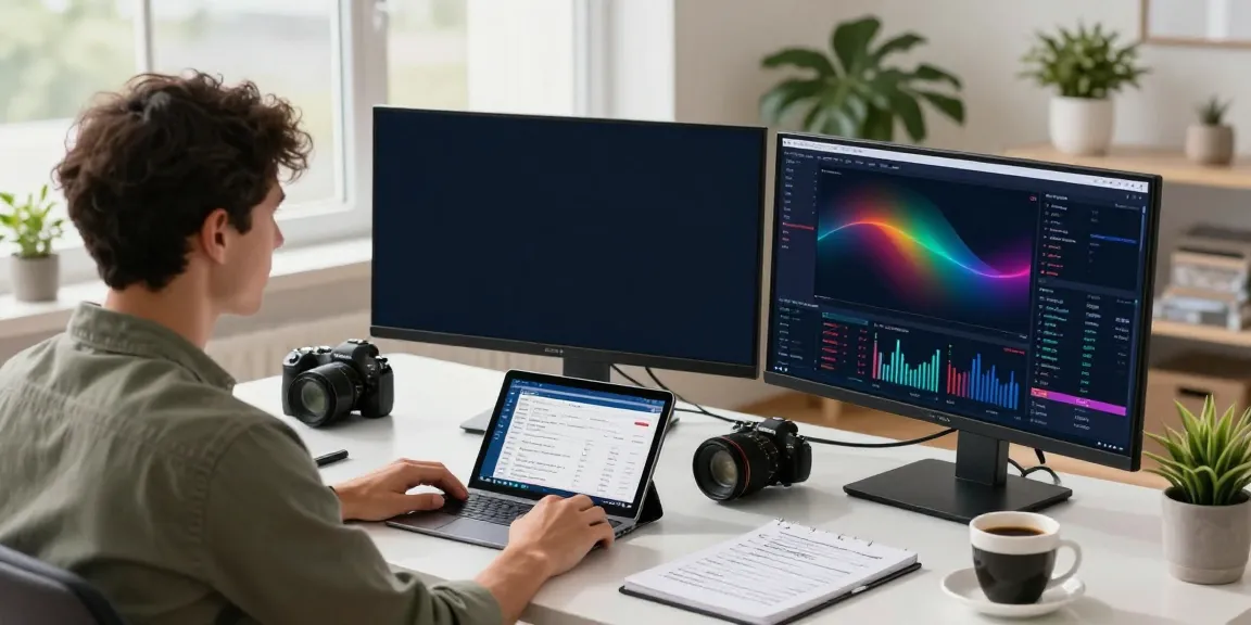 Trader analyzing data on slate capivex platform in a modern home office