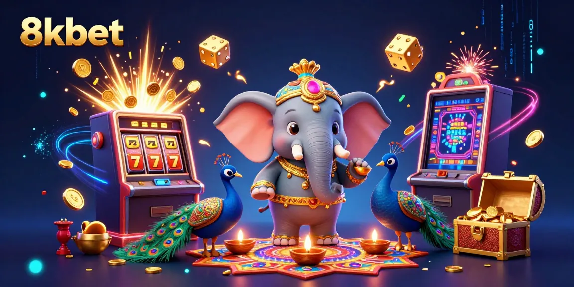 Experience thrilling jackpots with 8xbet's vibrant casino scene featuring colorful characters and dynamic elements.