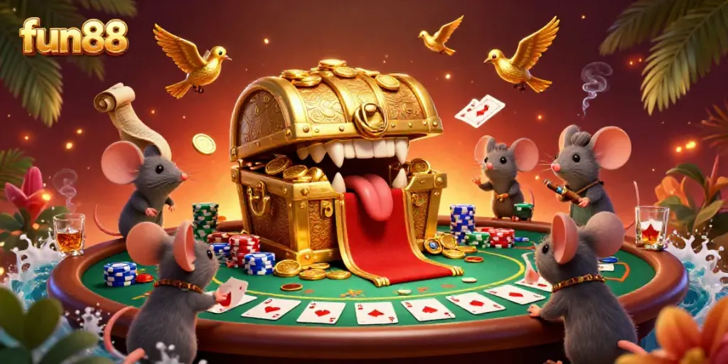 Experience fun88 as adventurer mice discover treasures in a vibrant online casino scene.
