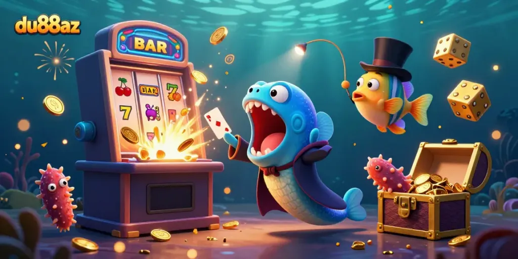 Engage in thrilling casino action at du88az with imaginative sea creatures performing magic tricks.