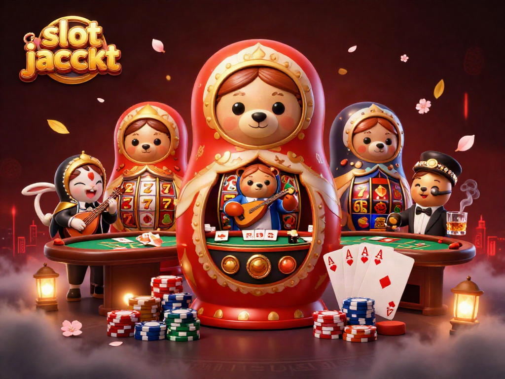 Experience the thrill of the slot jackpot with a vibrant and dynamic casino scene illustration.