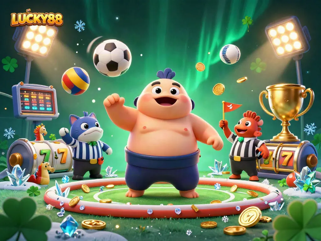 Engage with LUCKY88's thrilling slot adventure in a lively, detail-rich underwater scene.