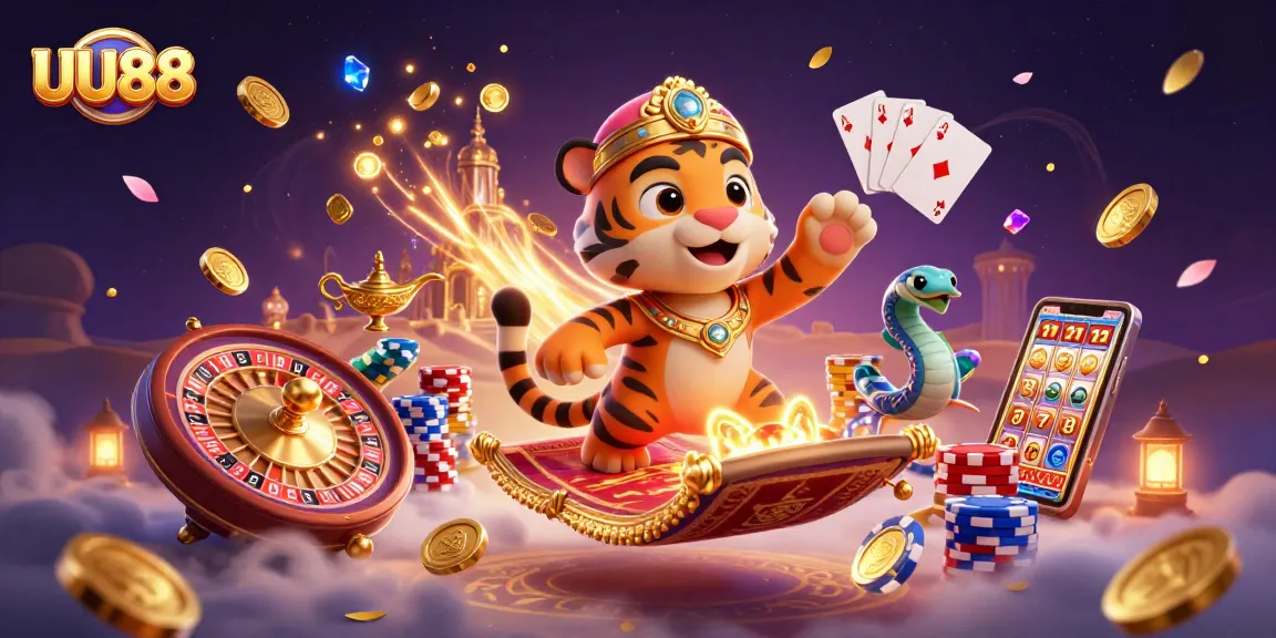 Experience thrilling gaming at UU88 with a magical Arabian Nights theme and rich casino elements.